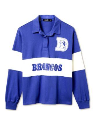 Women's NFL Denver Broncos Rugby Long Sleeve Sweater by JUNK FOOD CLOTHING