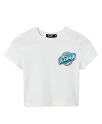 Women's NFL Detroit Lions Cheers Baby Tee by JUNK FOOD CLOTHING
