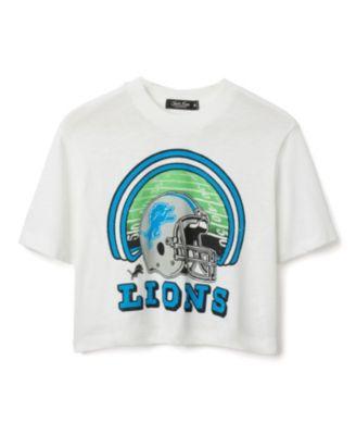 Women's NFL Detroit Lions Game Time Mock Neck Crop Tee by JUNK FOOD CLOTHING