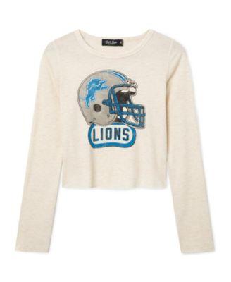 Women's NFL Detroit Lions Helmet Crop Thermal by JUNK FOOD CLOTHING