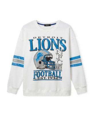 Women's NFL Detroit Lions Oversized Striped Fleece by JUNK FOOD CLOTHING