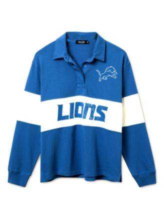 Women's NFL Detroit Lions Rugby Long Sleeve Sweater by JUNK FOOD CLOTHING
