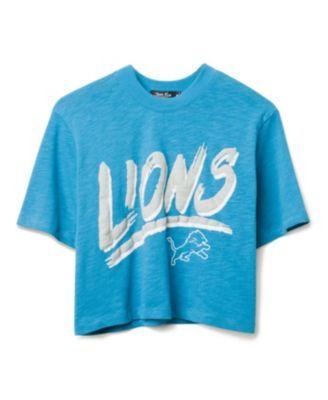 Women's NFL Detroit Lions Thrill Mock Neck Crop Tee by JUNK FOOD CLOTHING