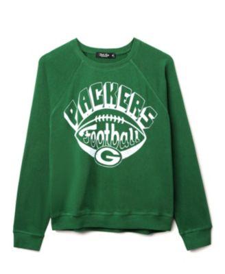 Women's NFL Green Bay Packers Football Raglan Crew Fleece by JUNK FOOD CLOTHING