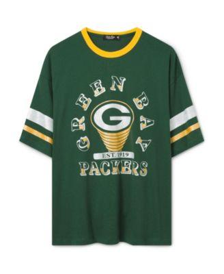 Women's NFL Green Bay Packers Glitter Boxy Ringer by JUNK FOOD CLOTHING