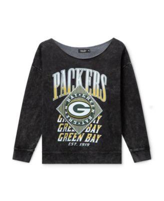 Women's NFL Green Bay Packers Off Shoulder Cropped Fleece by JUNK FOOD CLOTHING