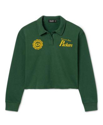 Women's NFL Green Bay Packers Polo Crop Fleece by JUNK FOOD CLOTHING