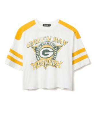Women's NFL Green Bay Packers Striped Crop Tee by JUNK FOOD CLOTHING