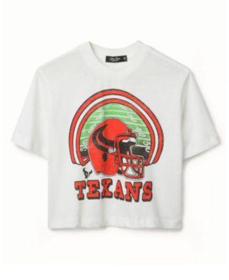 Women's NFL Houston Texans Game Time Mock Neck Crop Tee by JUNK FOOD CLOTHING