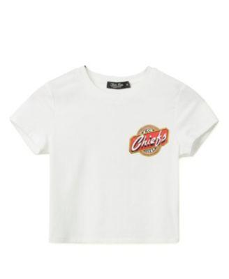 Women's NFL Kansas City Chiefs Cheers Baby Tee by JUNK FOOD CLOTHING