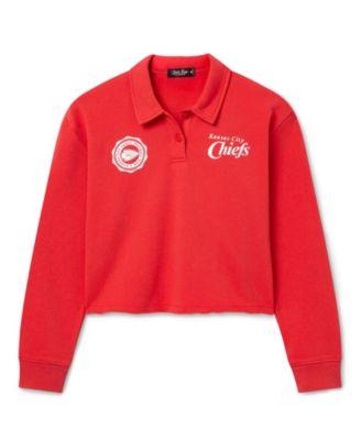 Women's NFL Kansas City Chiefs Polo Crop Fleece by JUNK FOOD CLOTHING