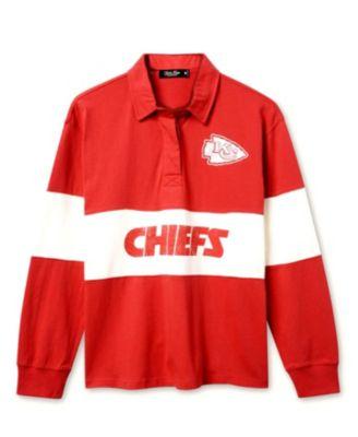 Women's NFL Kansas City Chiefs Rugby Long Sleeve Sweater by JUNK FOOD CLOTHING