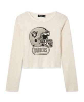 Women's NFL Las Vegas Raiders Helmet Crop Thermal by JUNK FOOD CLOTHING