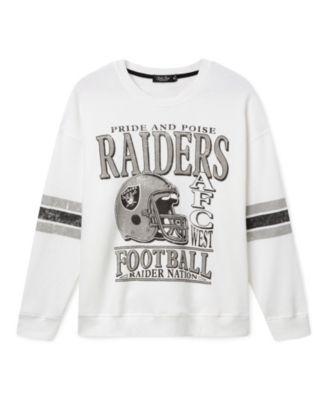 Women's NFL Las Vegas Raiders Oversized Striped Fleece by JUNK FOOD CLOTHING