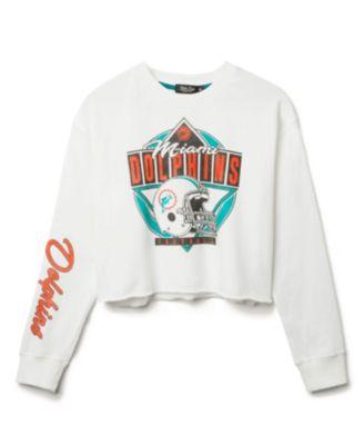 Women's NFL Miami Dolphins Helmet Crop Fleece by JUNK FOOD CLOTHING