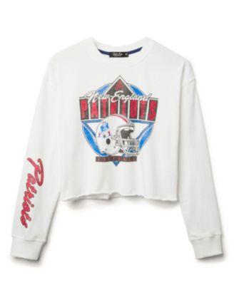 Women's NFL New England Patriots Helmet Crop Fleece by JUNK FOOD CLOTHING