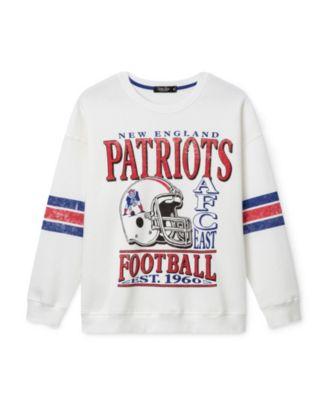 Women's NFL New England Patriots Oversized Striped Fleece by JUNK FOOD CLOTHING