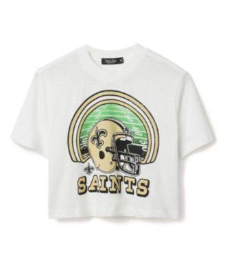 Women's NFL New Orleans Saints Game Time Mock Neck Crop Tee by JUNK FOOD CLOTHING