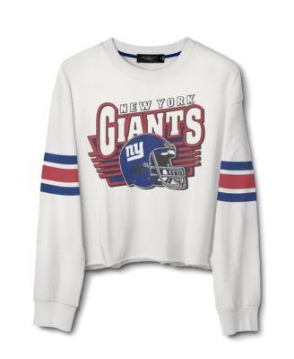 Women's NFL New York Giants Kickoff Crop Crew Fleece by JUNK FOOD CLOTHING