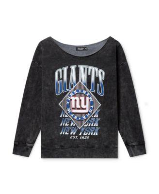 Women's NFL New York Giants Off Shoulder Cropped Fleece by JUNK FOOD CLOTHING
