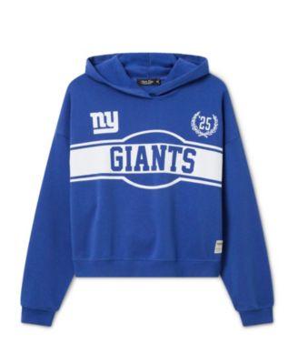 Women's NFL New York Giants Oversized Crop Hoodie by JUNK FOOD CLOTHING