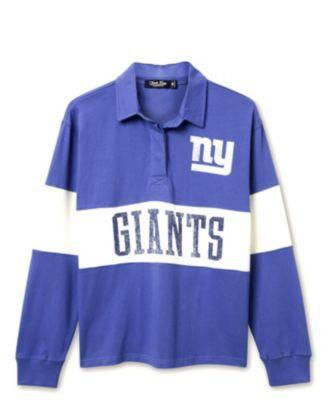 Women's NFL New York Giants Rugby Long Sleeve Sweater by JUNK FOOD CLOTHING