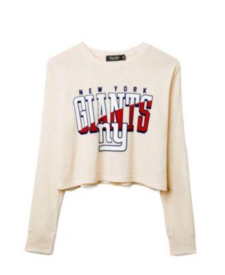 Women's NFL New York Giants Slant Crop Thermal by JUNK FOOD CLOTHING