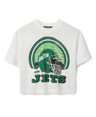 Women's NFL New York Jets Game Time Mock Neck Crop Tee by JUNK FOOD CLOTHING