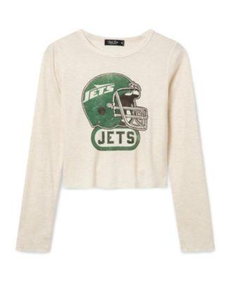 Women's NFL New York Jets Helmet Crop Thermal by JUNK FOOD CLOTHING