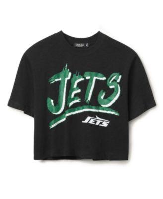 Women's NFL New York Jets Thrill Mock Neck Crop Tee by JUNK FOOD CLOTHING
