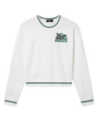 Women's NFL Philadelphia Eagles Cropped Striped Rib Fleece by JUNK FOOD CLOTHING