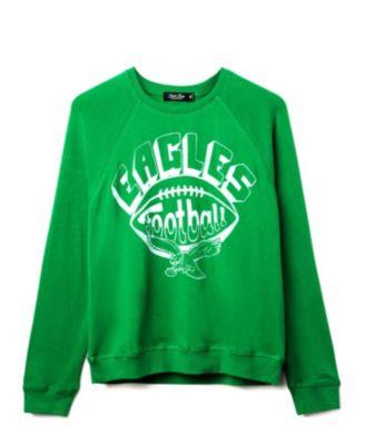 Women's NFL Philadelphia Eagles Football Raglan Crew Fleece by JUNK FOOD CLOTHING