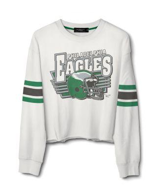 Women's NFL Philadelphia Eagles Kickoff Crop Crew Fleece Sweatshirt by JUNK FOOD CLOTHING