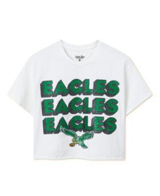 Women's NFL Philadelphia Eagles Repeat Glitter Flea Market Crop Tee by JUNK FOOD CLOTHING