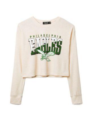 Women's NFL Philadelphia Eagles Slant Crop Thermal Tee by JUNK FOOD CLOTHING