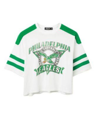 Women's NFL Philadelphia Eagles Striped Crop Tee by JUNK FOOD CLOTHING
