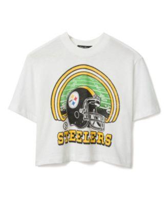 Women's NFL Pittsburgh Steelers Game Time Mock Neck Crop Tee by JUNK FOOD CLOTHING