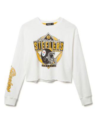 Women's NFL Pittsburgh Steelers Helmet Crop Fleece Sweatshirt by JUNK FOOD CLOTHING