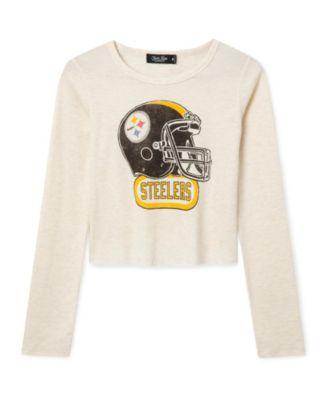 Women's NFL Pittsburgh Steelers Helmet Crop Thermal by JUNK FOOD CLOTHING
