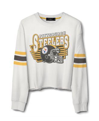 Women's NFL Pittsburgh Steelers Kickoff Crop Crew Fleece Sweatshirt by JUNK FOOD CLOTHING