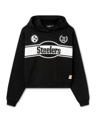 Women's NFL Pittsburgh Steelers Oversized Crop Hoodie by JUNK FOOD CLOTHING