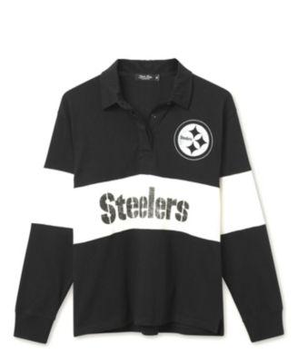 Women's NFL Pittsburgh Steelers Rugby Long Sleeve Sweater by JUNK FOOD CLOTHING
