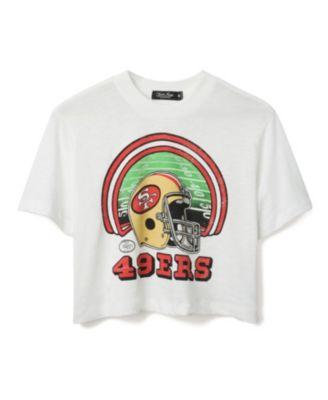 Women's NFL San Francisco 49ers Game Time Mock Neck Crop Tee by JUNK FOOD CLOTHING