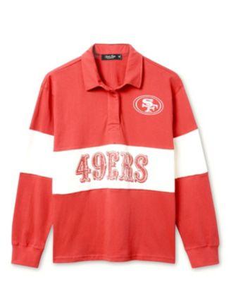 Women's NFL San Francisco 49ers Rugby Long Sleeve Sweater by JUNK FOOD CLOTHING