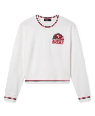 Women's NFL San Francisco 49ers Striped Rib Crop Fleece by JUNK FOOD CLOTHING