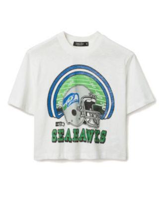 Women's NFL Seattle Seahawks Game Time Mock Neck Crop Tee by JUNK FOOD CLOTHING