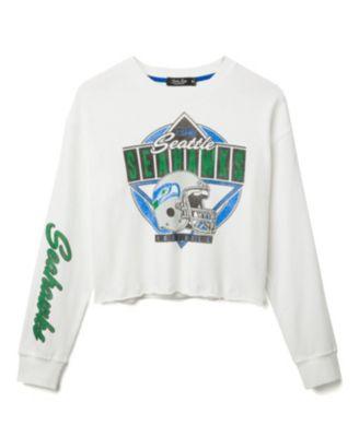 Women's NFL Seattle Seahawks Helmet Crop Fleece by JUNK FOOD CLOTHING