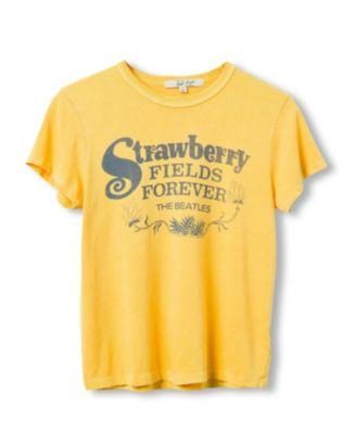 Women's The Beatles Strawberry Fields Forever Original Tee by JUNK FOOD CLOTHING