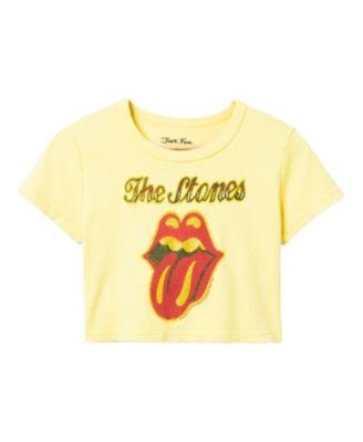 Women's The Rolling Stones Glitter Baby Tee by JUNK FOOD CLOTHING