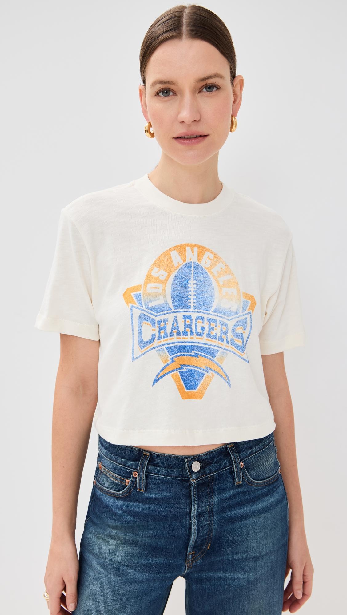 Chargers Mock Neck Crop Tee by JUNK FOOD